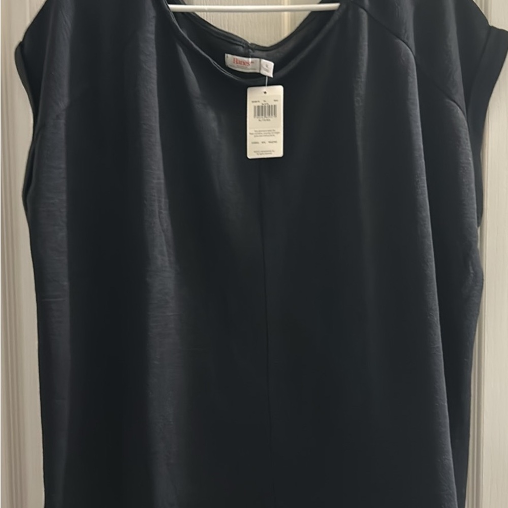 Hanes Black Muscle Tee for Women